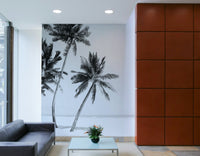 Island vibe palm mural for wall

