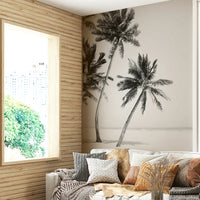 Tropical palm tree wall wallpaper

