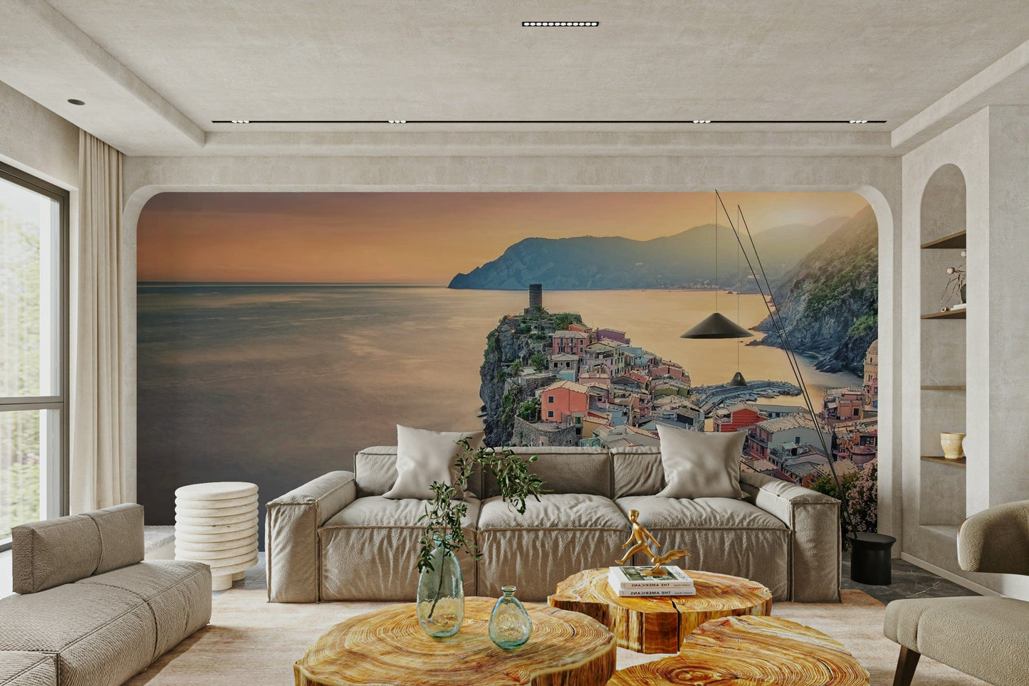 Cliffside Village Dream Wall Mural