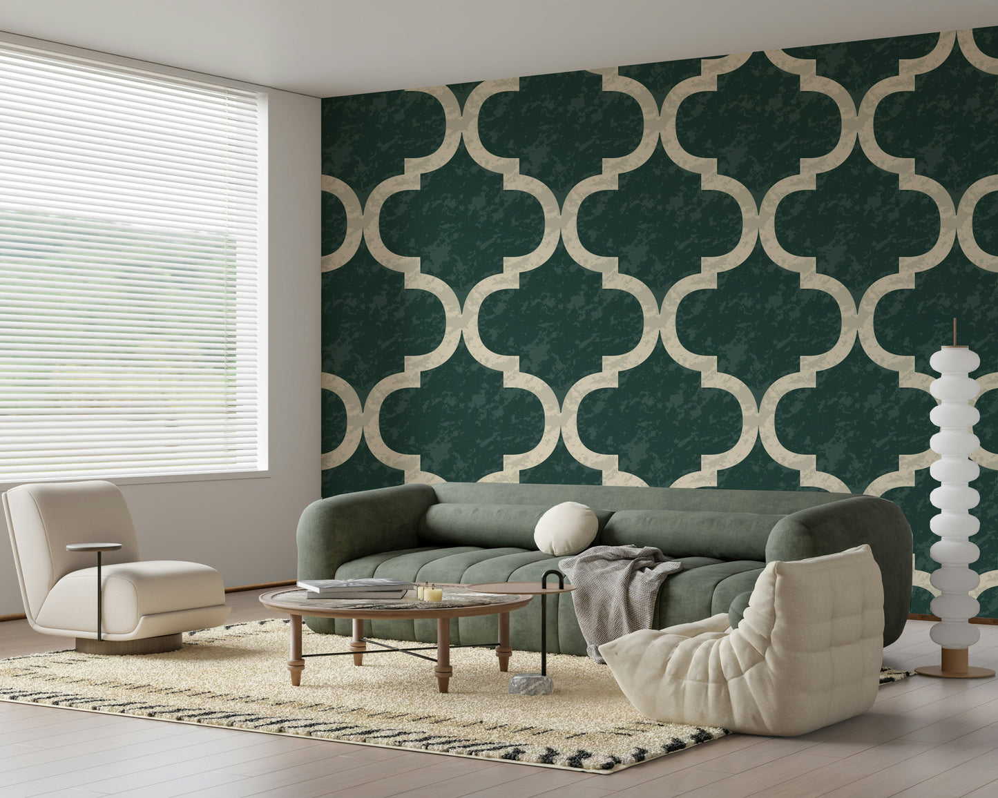 Moroccan-inspired ivy wallpaper for elegant feature walls