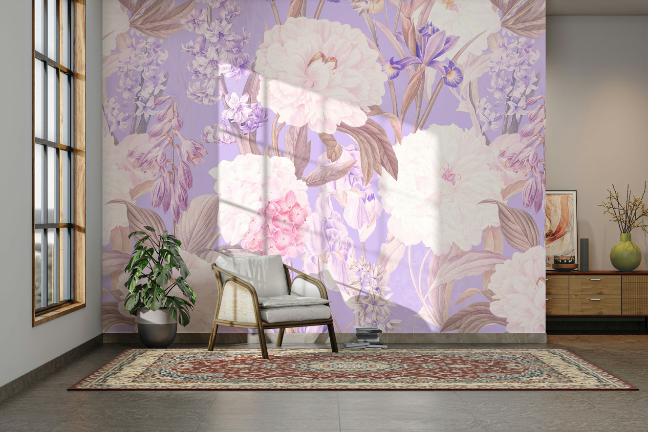 Ixia peony floral wall mural

