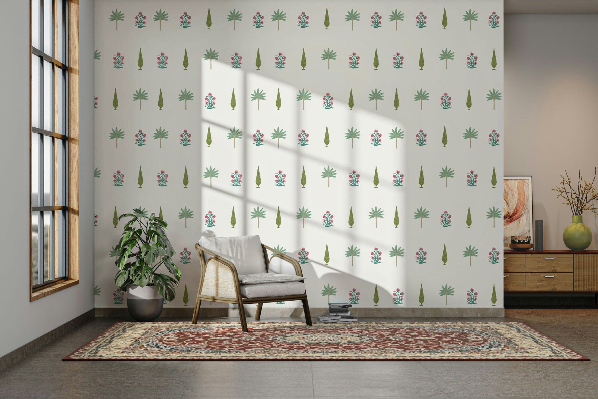 The colors are gentle and soft, with a natural, neutral palette.

