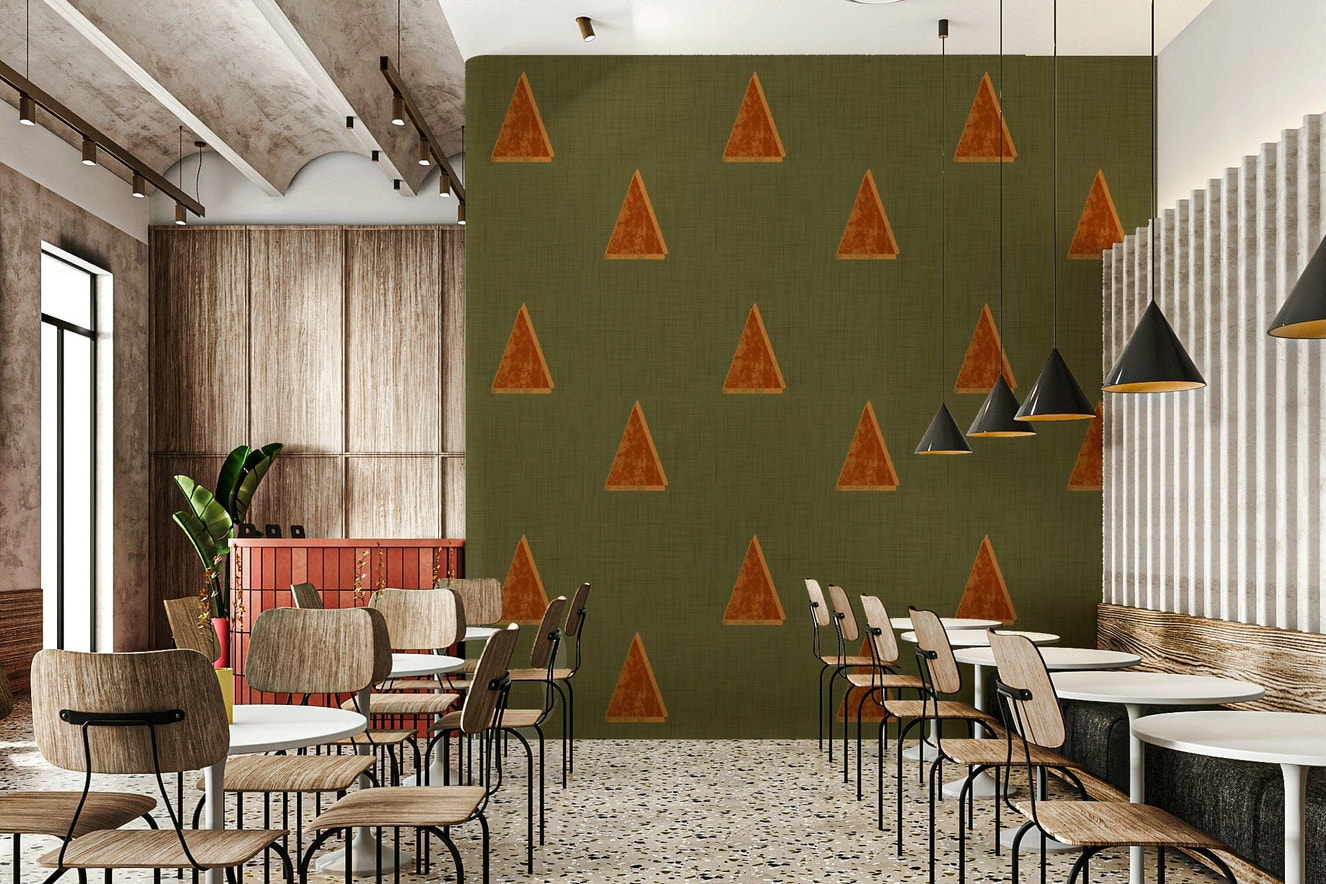 A serene minimalist grove wall mural for your decor.

