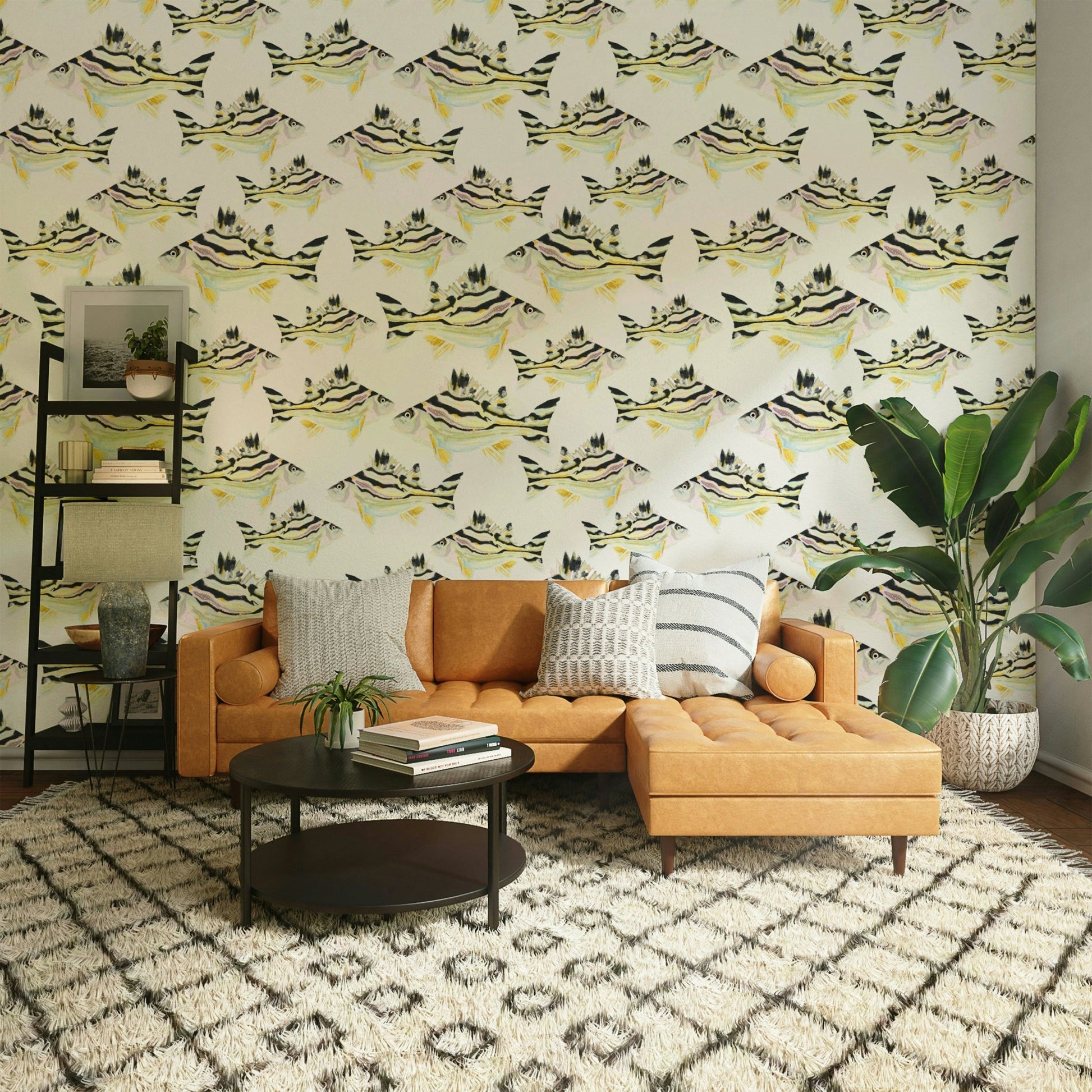 Subtle nautical wallpaper for bathrooms or nooks

