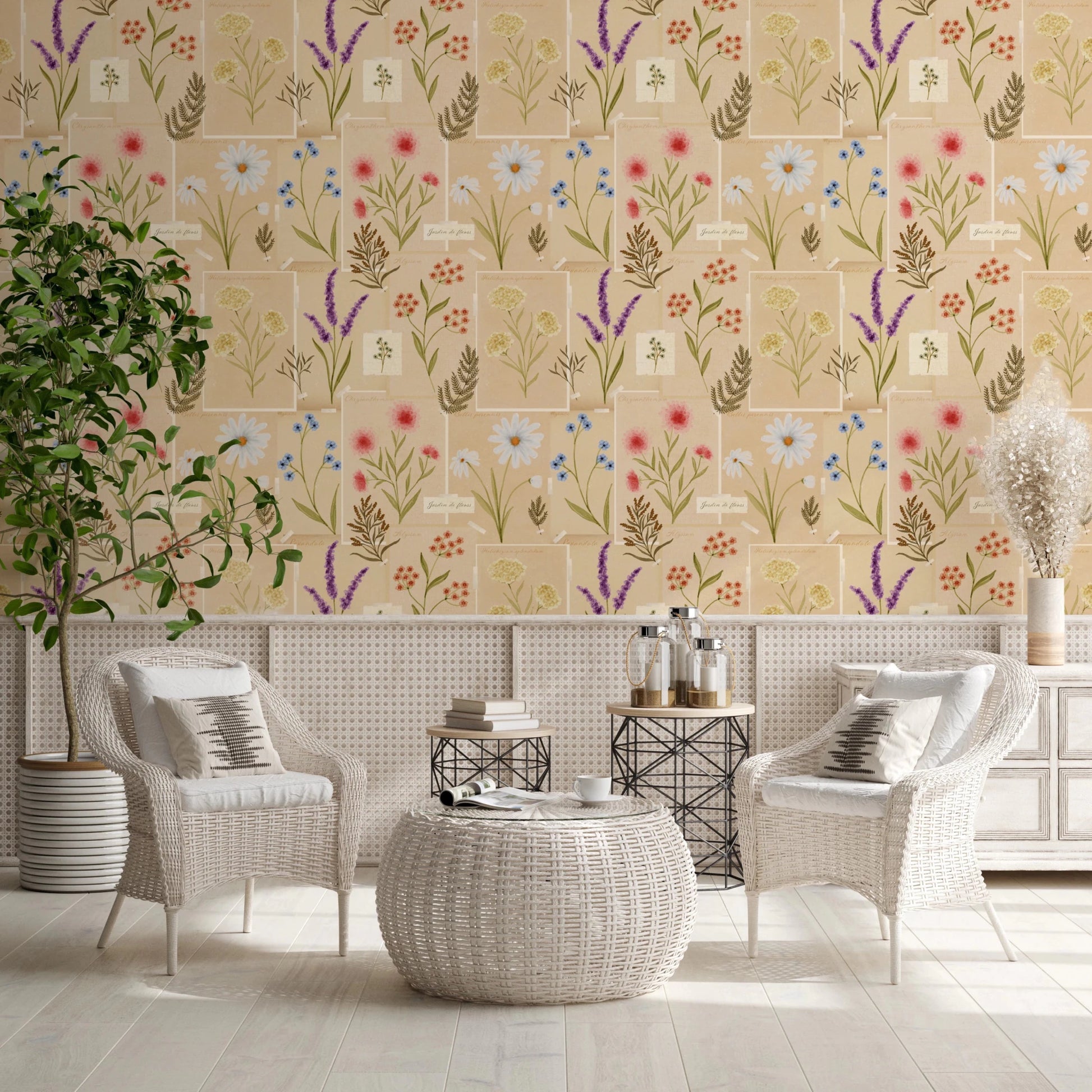 Jardin des Fleurs Collage Wallpaper⁠