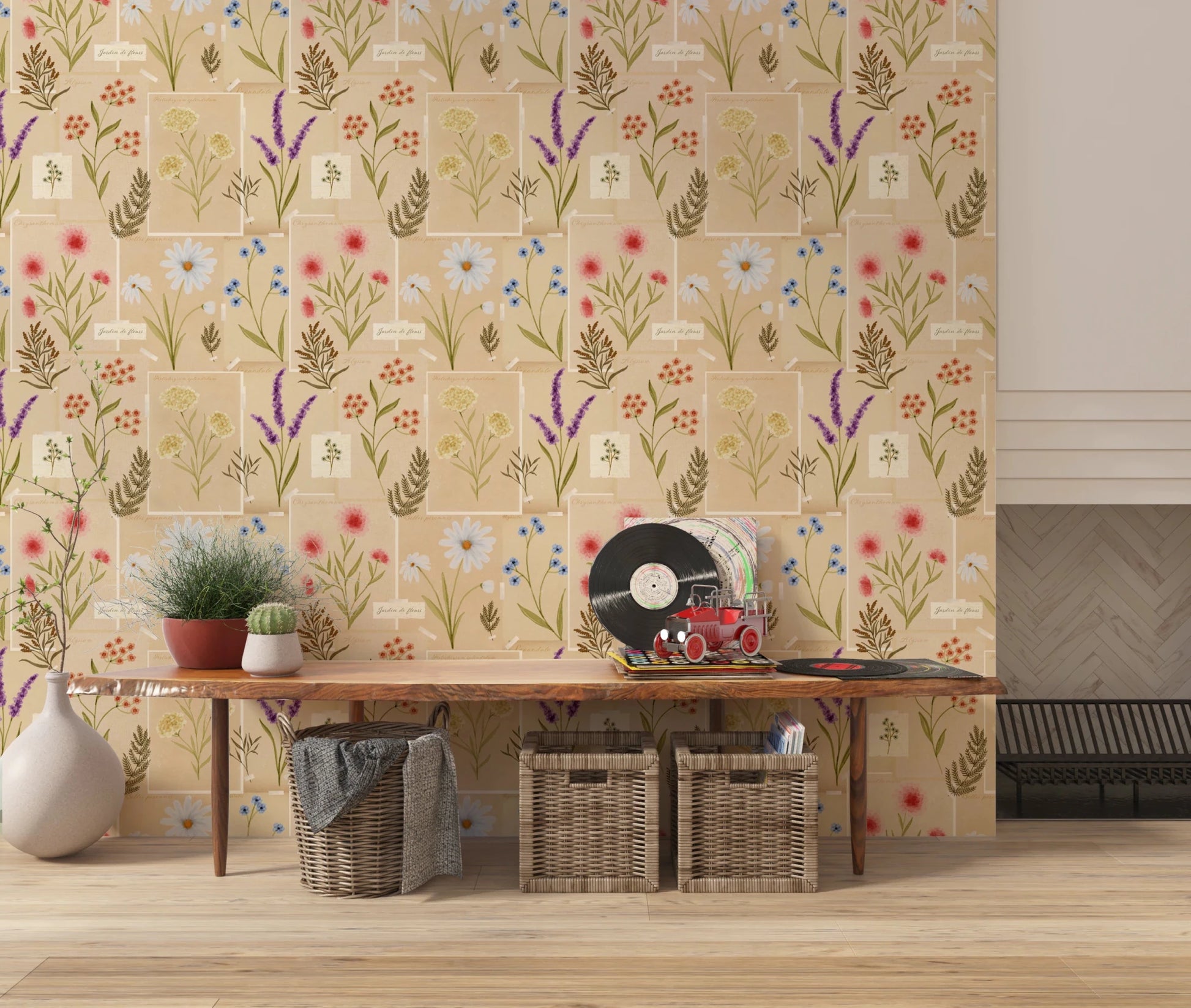 Jardin des Fleurs Collage Wallpaper⁠