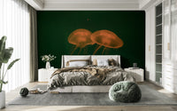 An artistic ocean escape mural for home decor.

