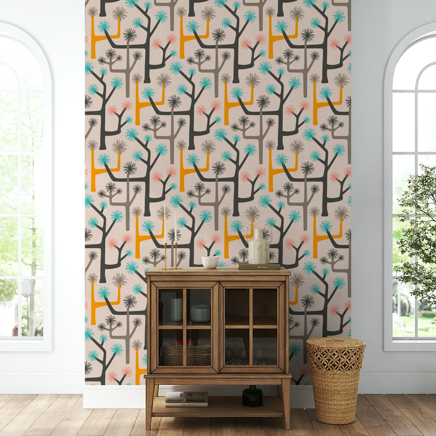 Ideal for a living room, study, or accent wall.

