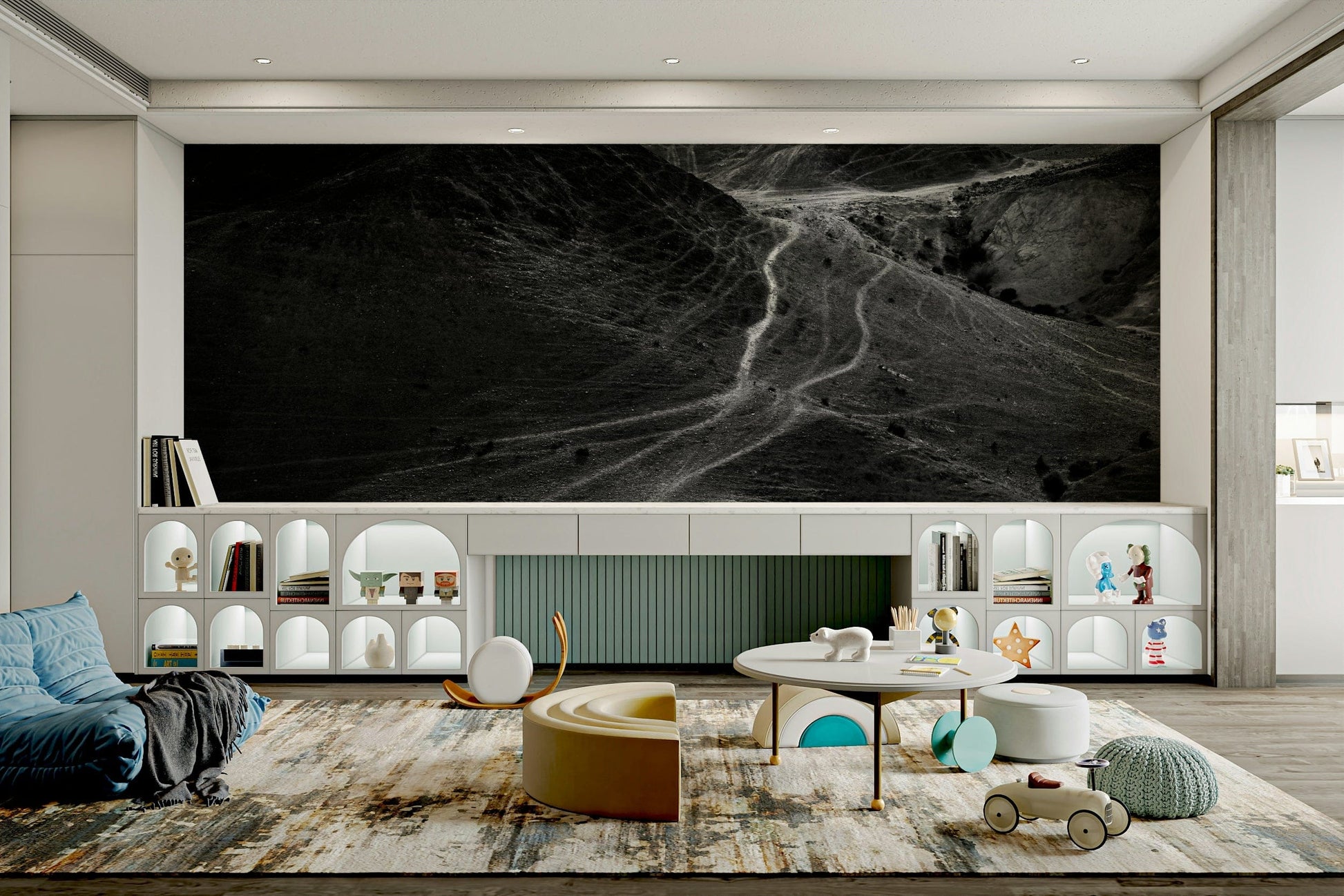 A serene Judean Desert wall mural for your decor.

