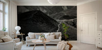 A beautiful desert mountain wallpaper mural for a modern home.

