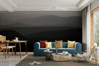 A calming desert theme wallpaper mural that defines a space.

