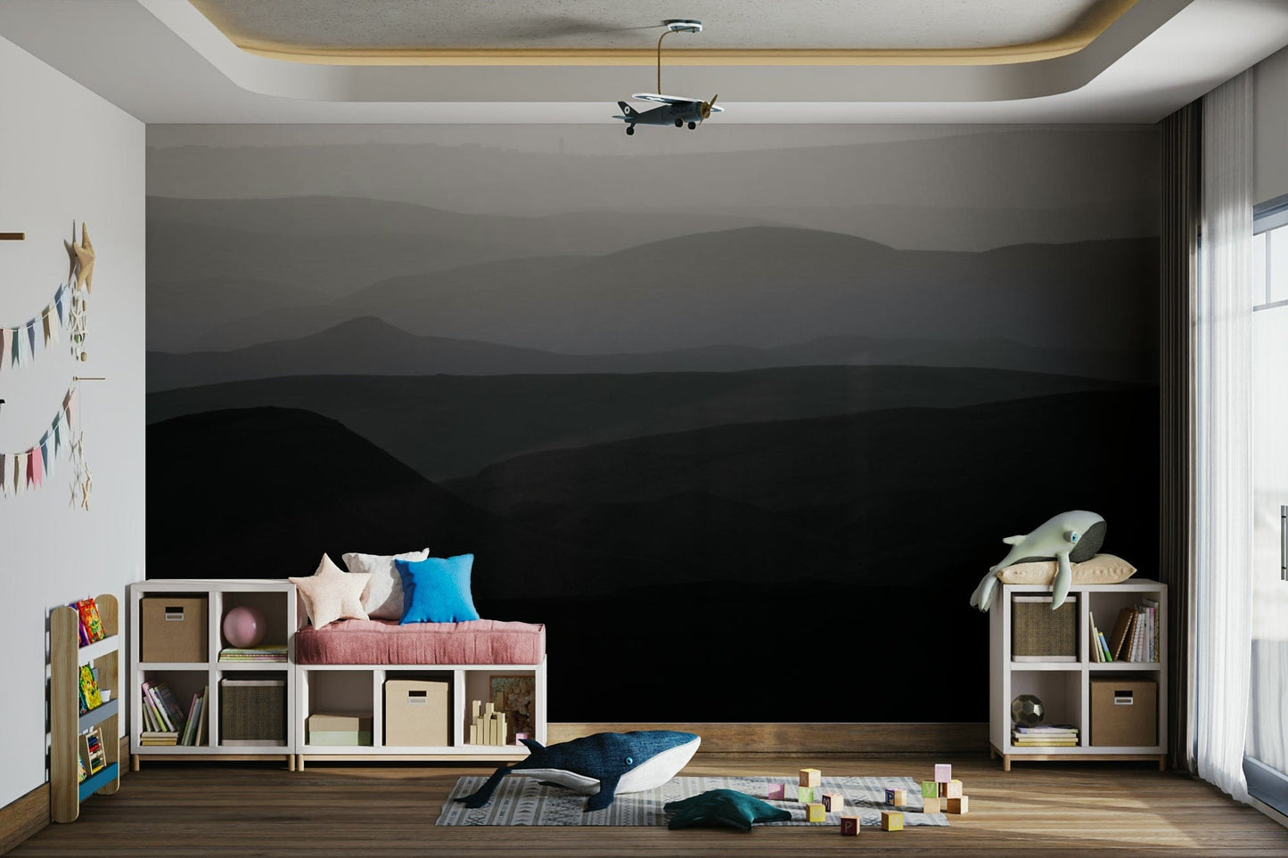 A serene Judean Desert wall mural for your decor.

