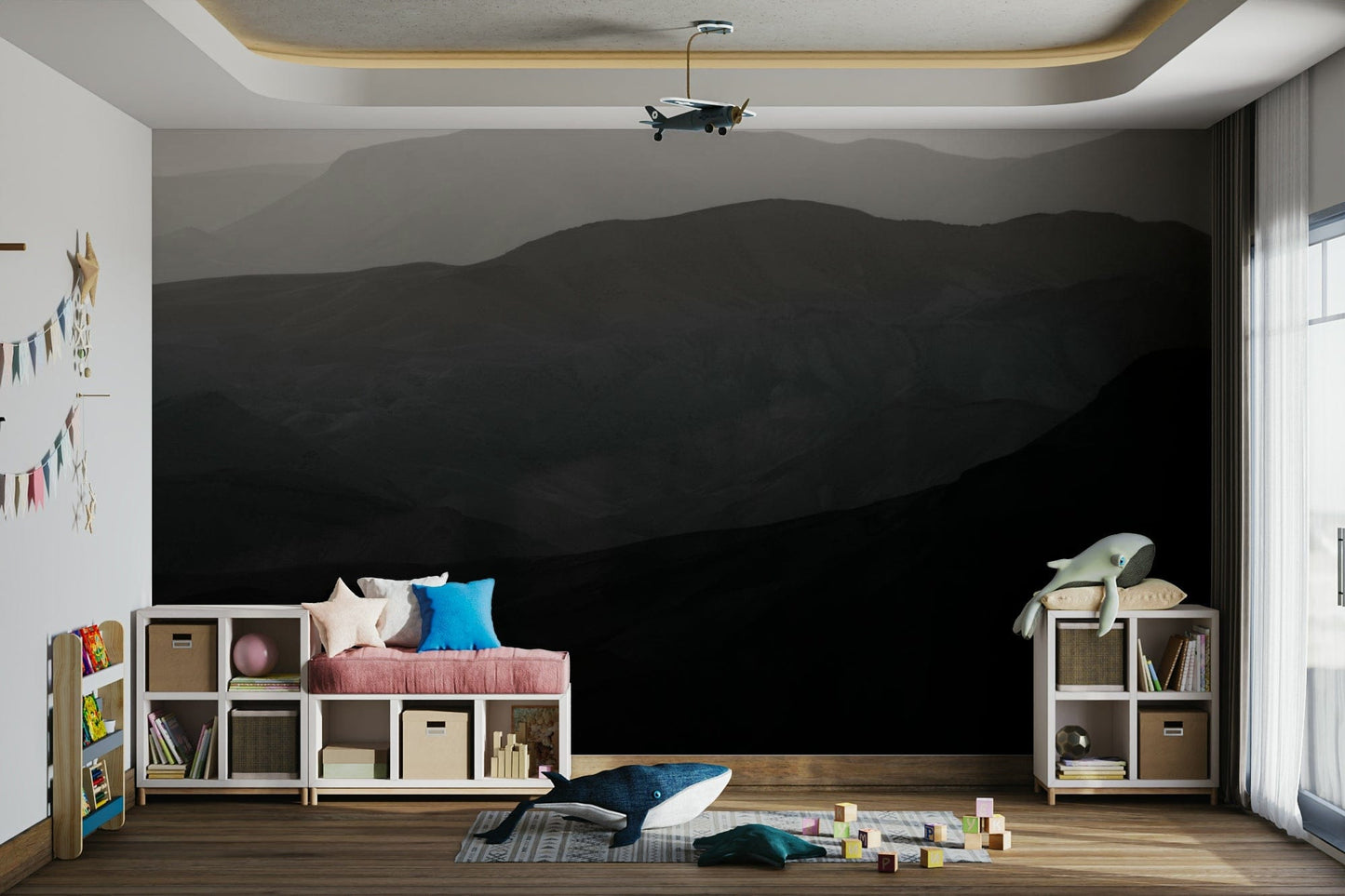 A contemplative desert vista wallpaper mural for a feature wall.


