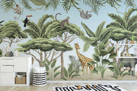 Jungle Adventure Animals Wallpaper Mural - Giffywalls