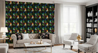 Jungle Birds Exotic Botanical Paradise Wallpaper⁠