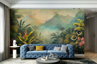 Focus on botanical details and vibrant colors.

