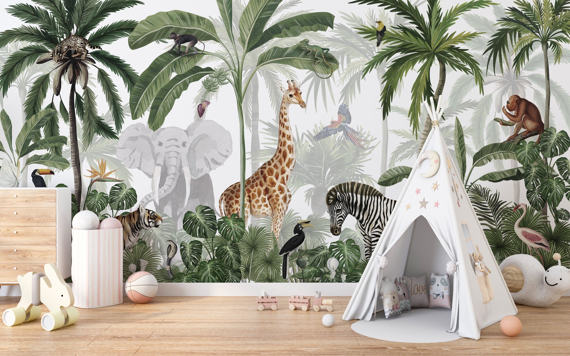 Jungle Jive Mural Wallpaper - Giffywalls