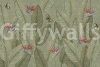 Gentle flowing foliage background in Jungle Life Faded scene.
