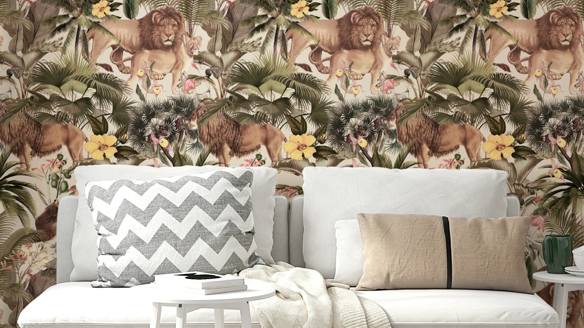 Rich green jungle wallpaper for creating an adventurous atmosphere

