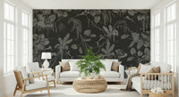 Jungle-inspired wall art featuring twilight skies and dense tropical greenery