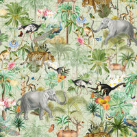 Luxurious tropical wallpaper with bold foliage and rich botanical patterns.

