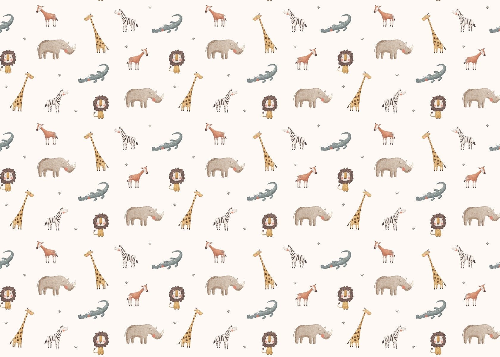 Jungle Safari Animals Wallpaper For Walls in your room — zoomed