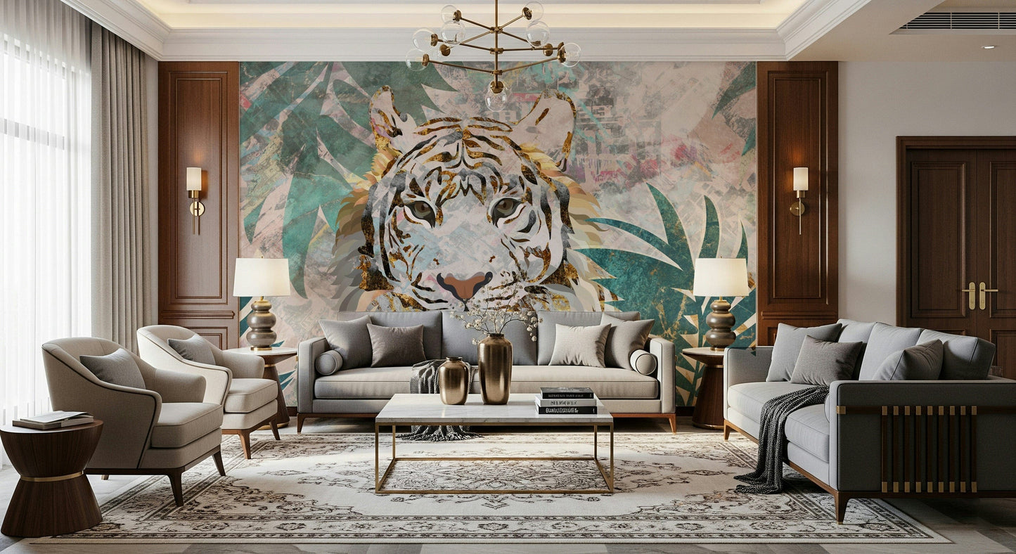 Majestic Jungle Tiger Wall Mural -2466444