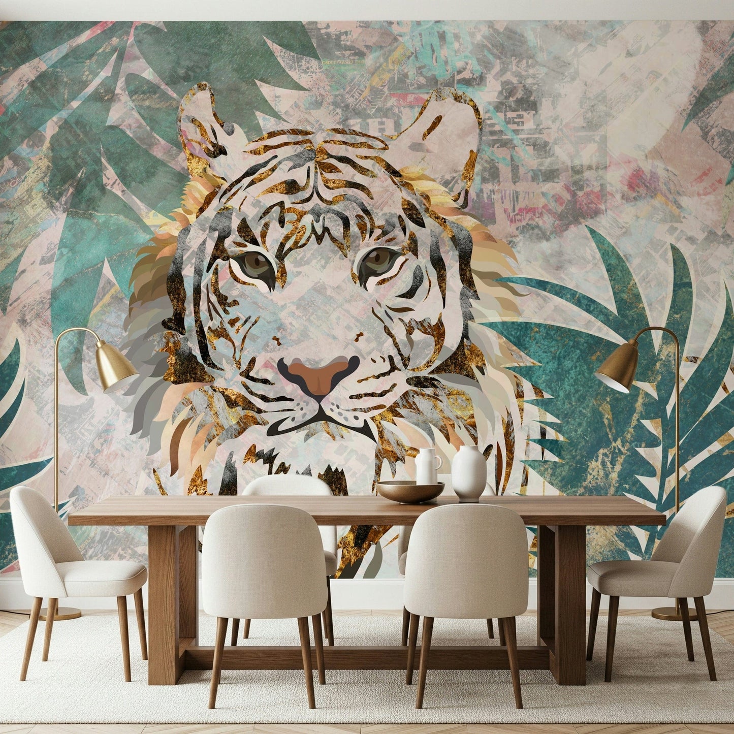 Majestic Jungle Tiger Wall Mural -2466444