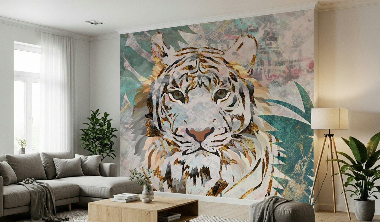 Majestic Jungle Tiger Wall Mural -2466444