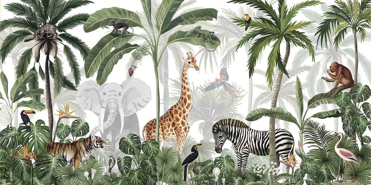 Jungle Jive Mural Wallpaper in your room