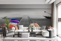 Kayaks on Pier Wall Mural