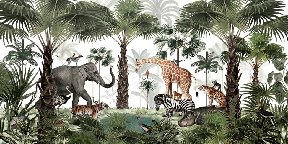 Wildlife Animal Kingdom Wallpaper mural in your room
