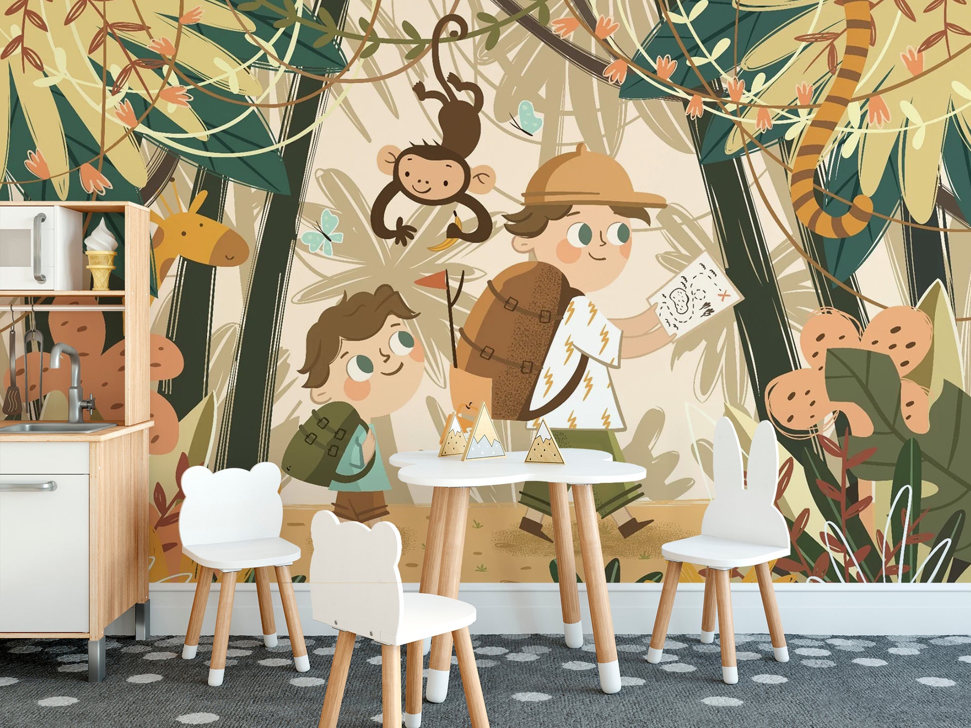 Kids Jungle Explorer Kids Room Wallpaper Mural
