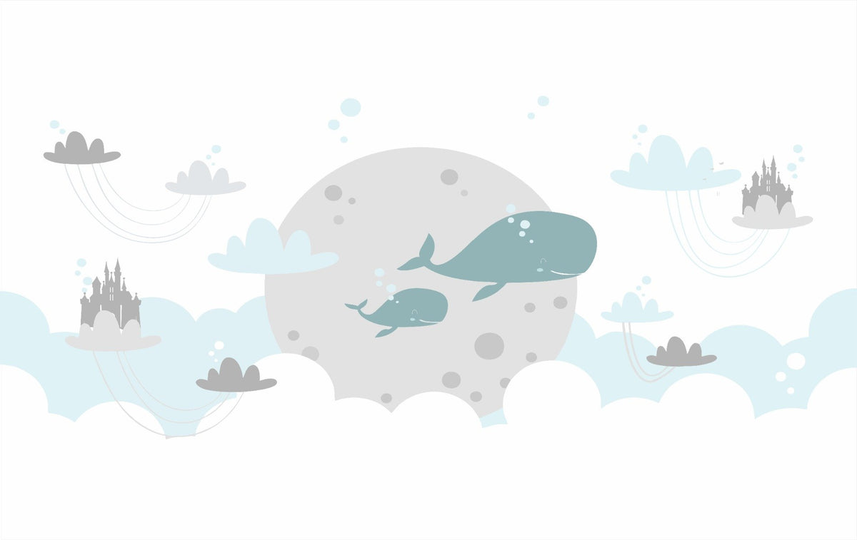 Cute Baby Room Wallpaper Mural in your room — zoomed