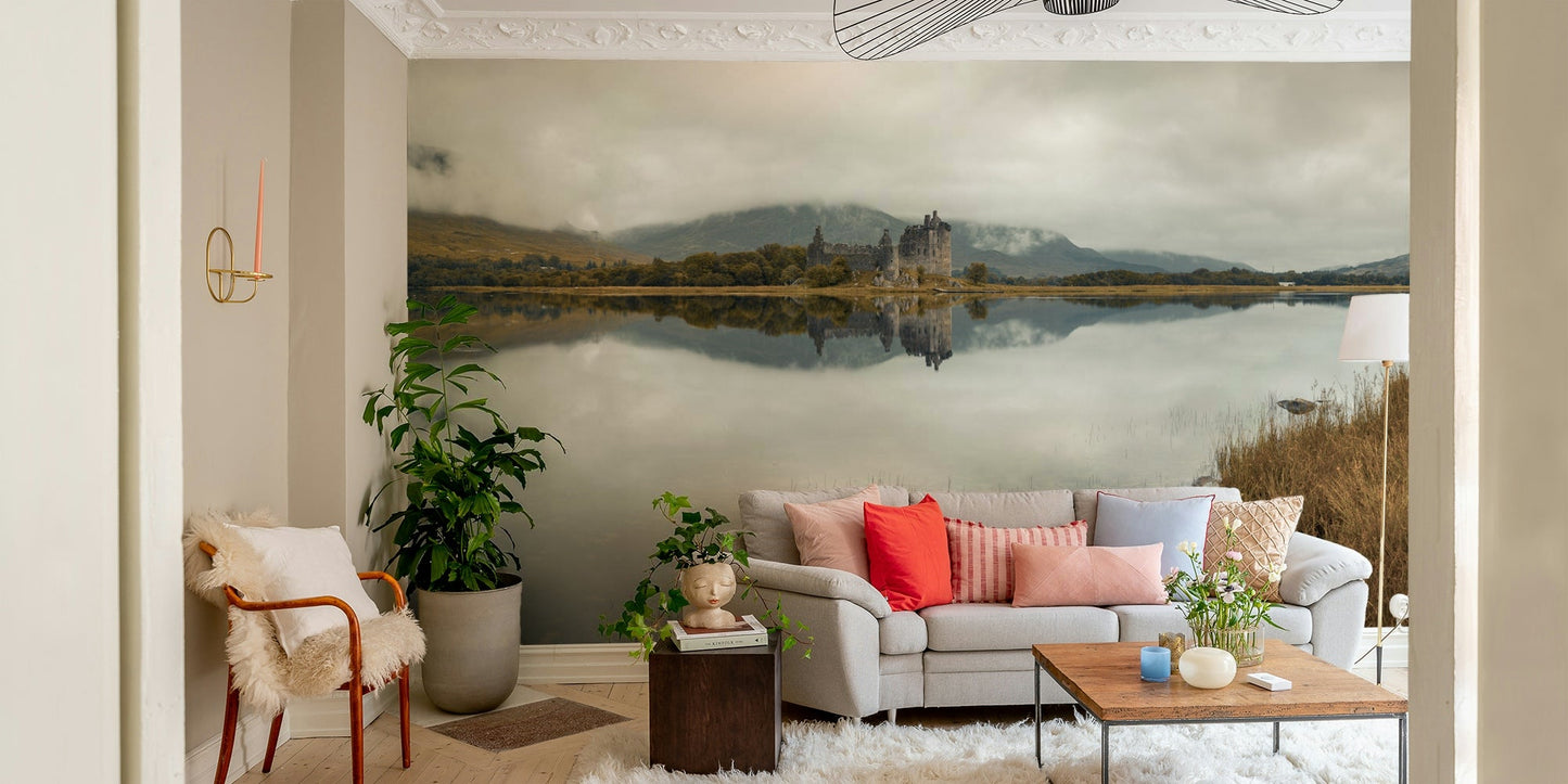 Beautiful Kilchurn Castle mural capturing Scottish heritage


