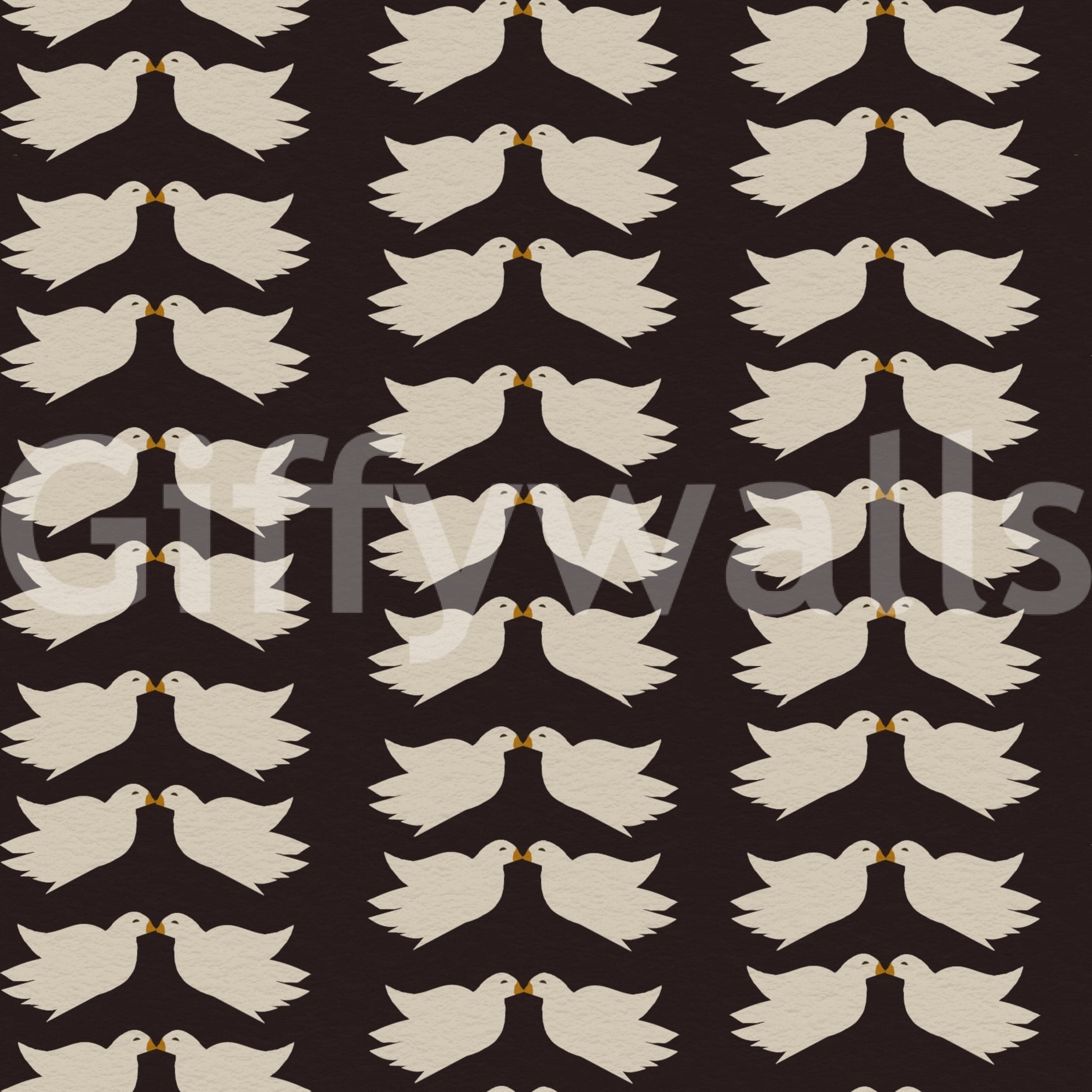 Romantic Doves pattern wallcovering, a timeless symbol of unity and peace.
