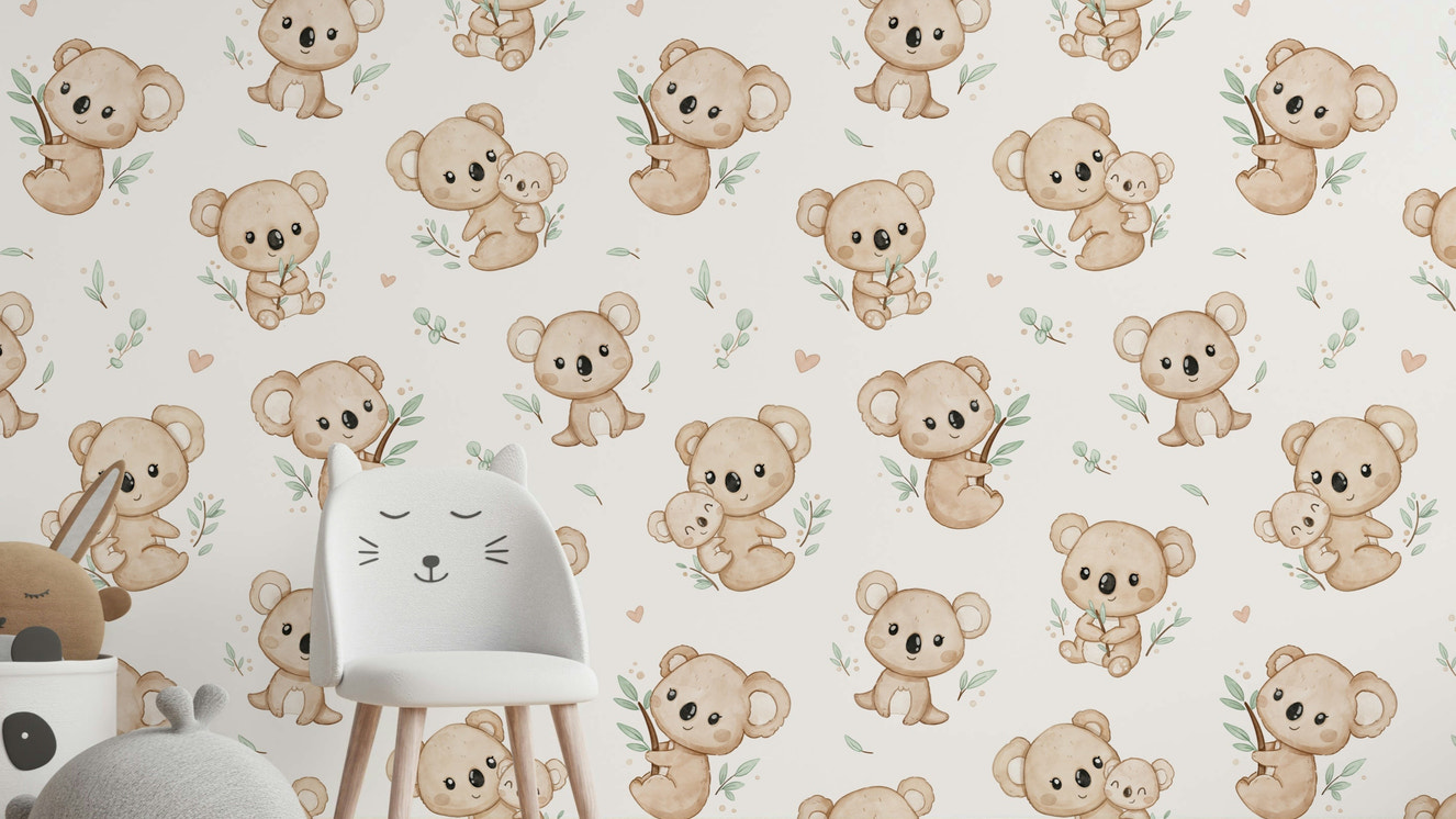 Koala Cuddles Wallpaper