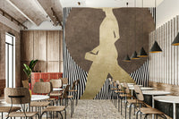 Features a stylized or artistic depiction of a woman.
