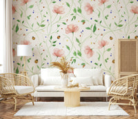 Garden themed wall decor for a sophisticated hallway accent wall.
