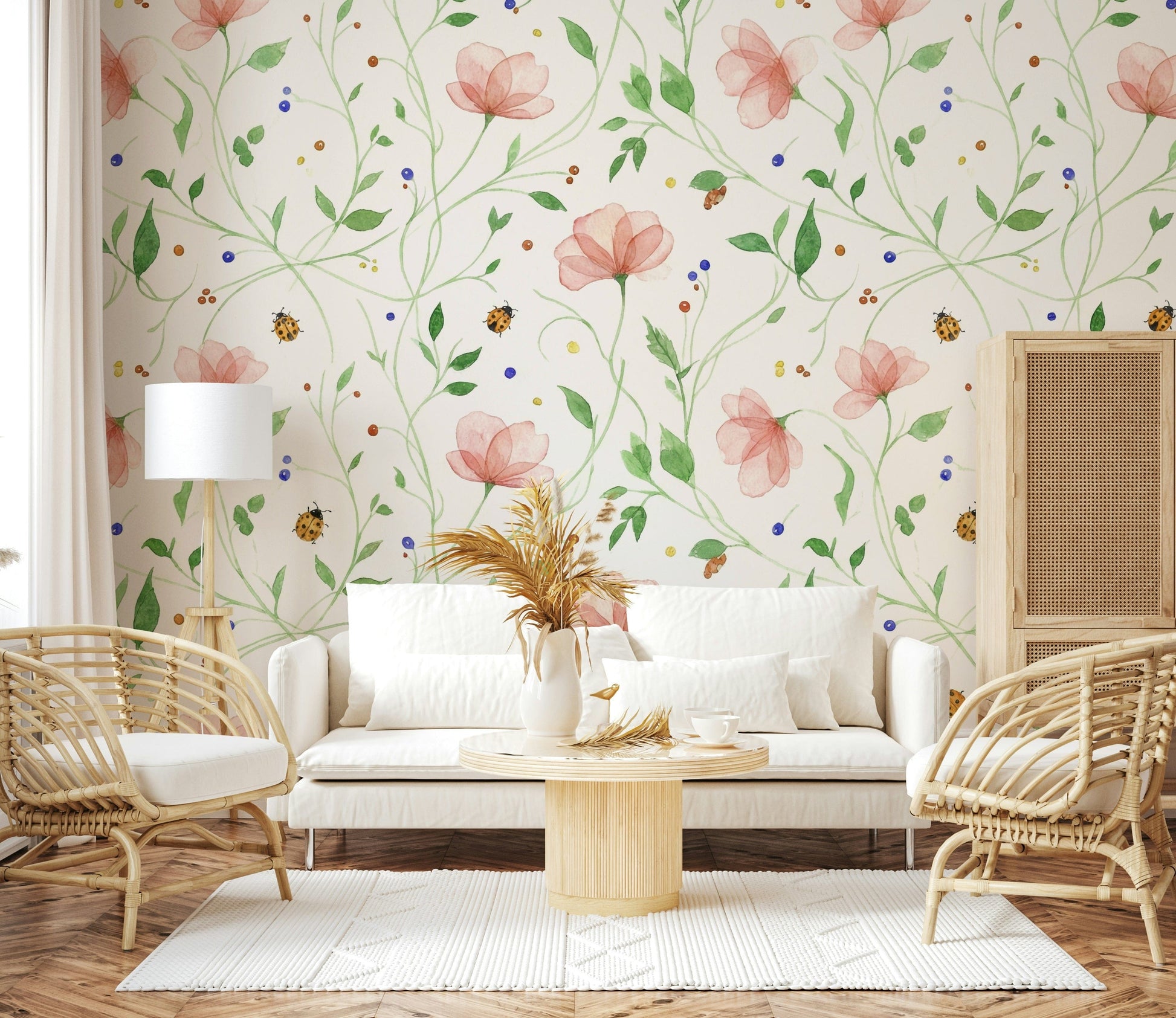 Garden themed wall decor for a sophisticated hallway accent wall.