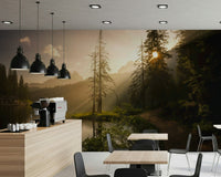 Wide landscape view showing Lakeside Radiance dramatic sunset.