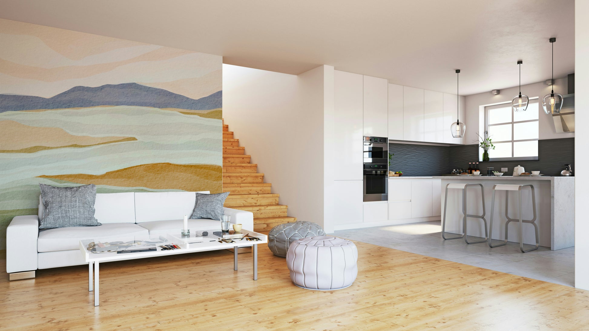 Expansive view mural design

