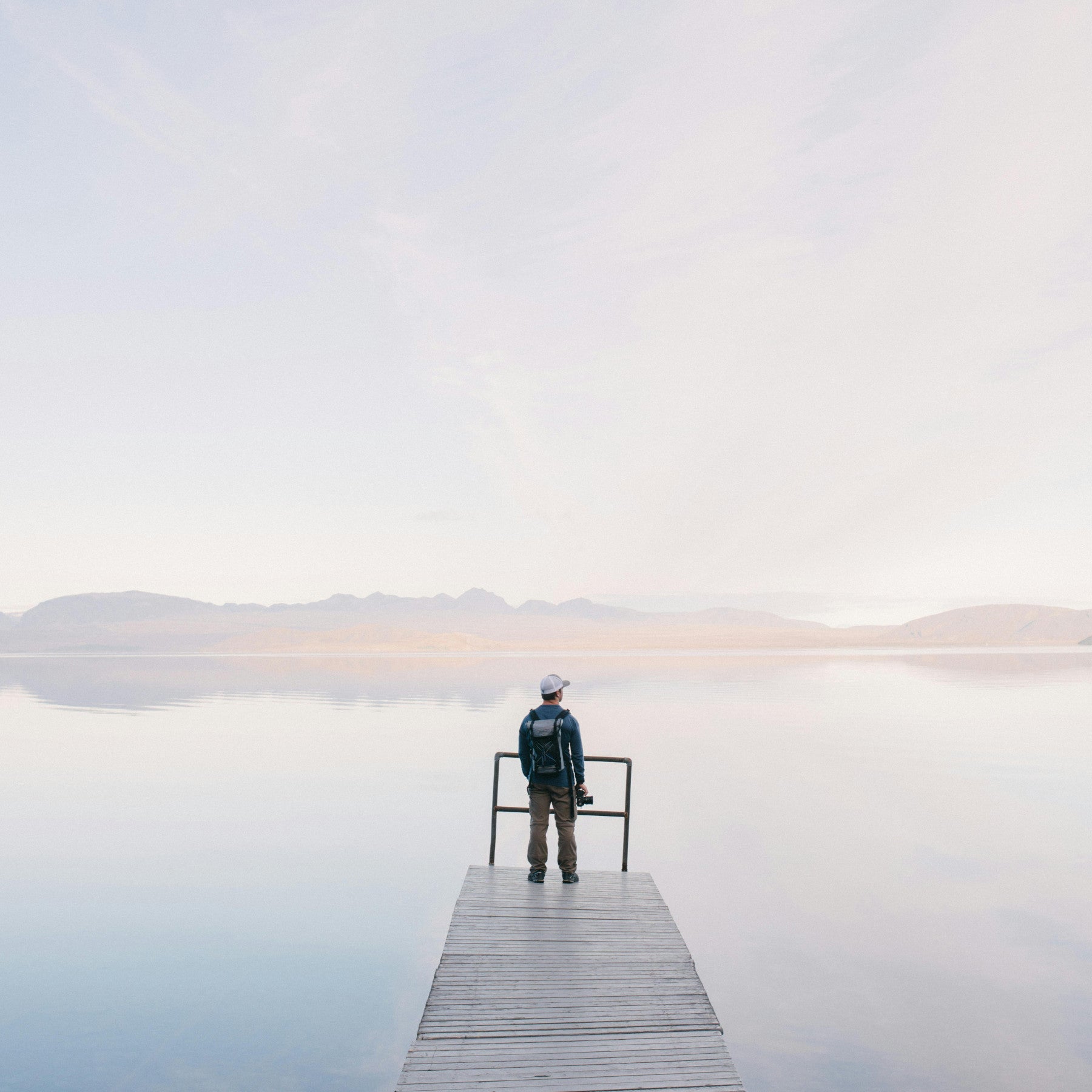 Peaceful Lake View Wall Mural in your room — zoomed