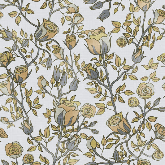 Roses Tree Golden and Gray Wallpaper