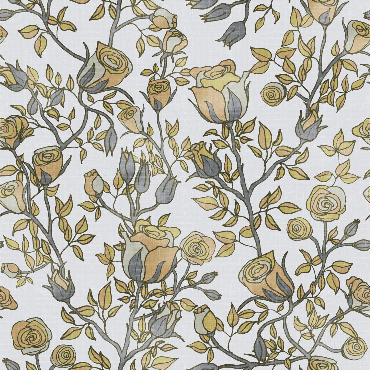 Roses Tree Golden and Gray Wallpaper in your room