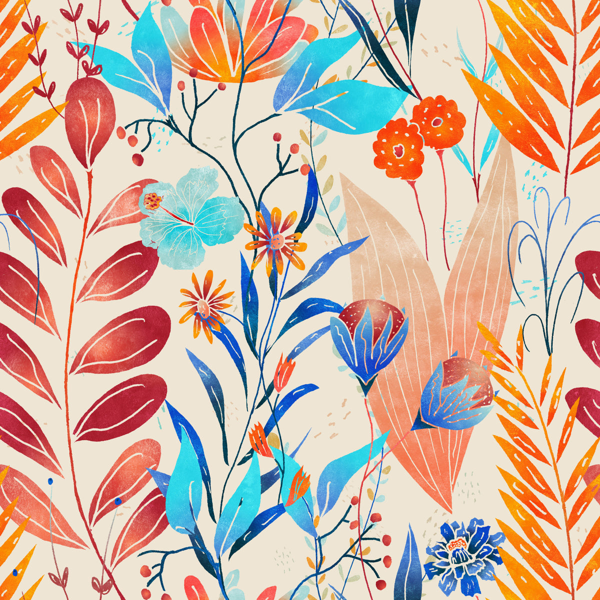Wild Bloom Symphony Wallpaper