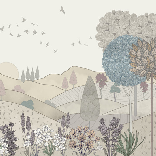 Serene Countryside Dreamscape Wallpaper
