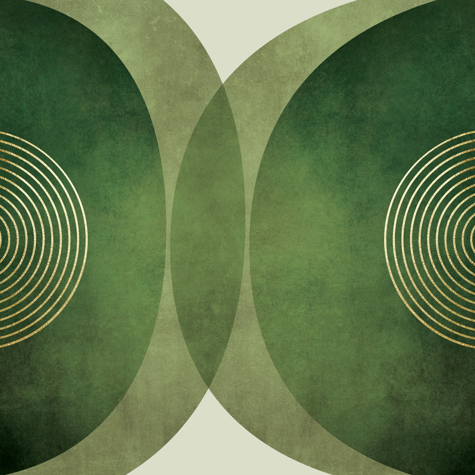 Mid Century Modern Green Wall Mural in your room