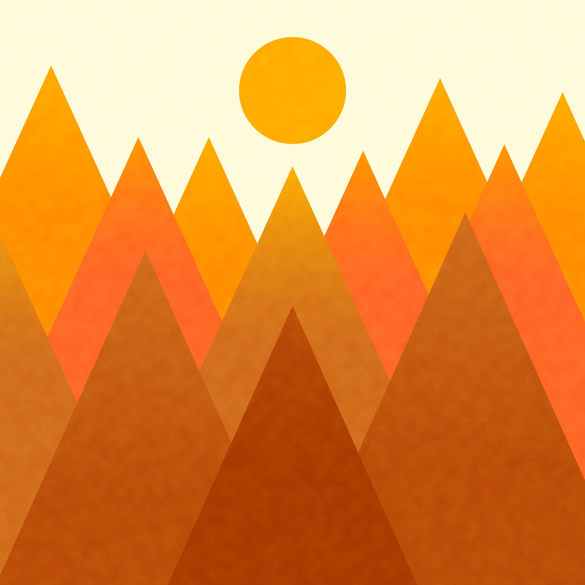 Soft Orange Candy Mountains Wallpaper
