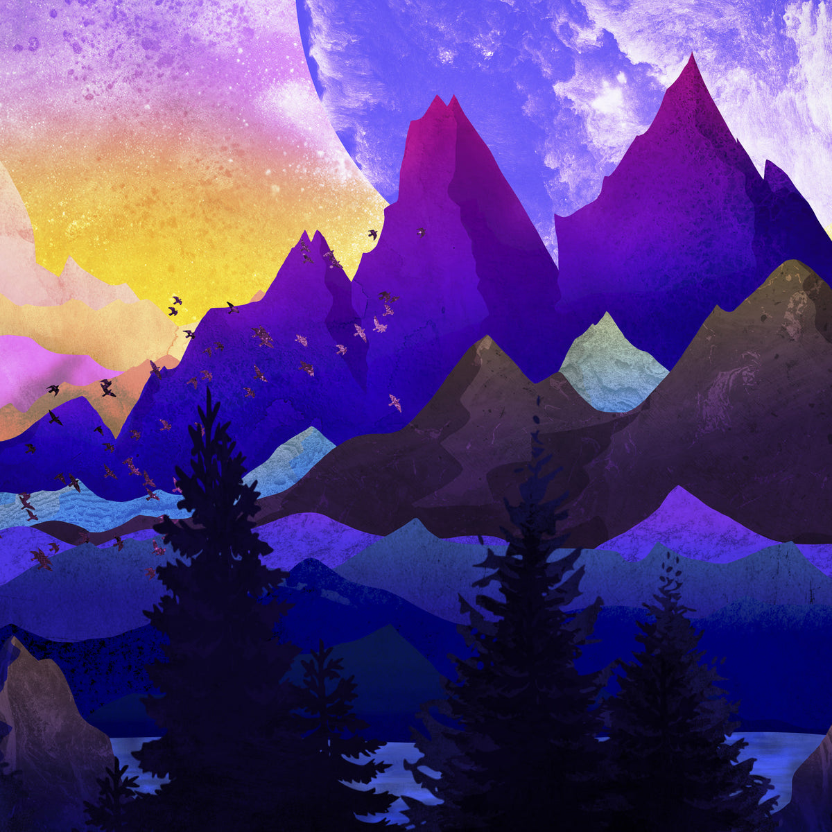 The magical colorful mountains in your room